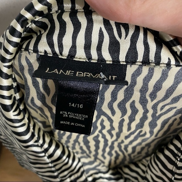 Lane Bryant Zebra Print Dress 14/16 Button Down - Picture 10 of 11